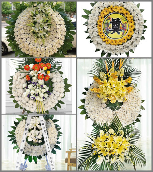 安徽芜湖市三山区高安街道白象村花圈速递